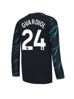 Moški Nogometna dresi replika Manchester City Josko Gvardiol #24 Tretji 2023-24 Dolgi rokav